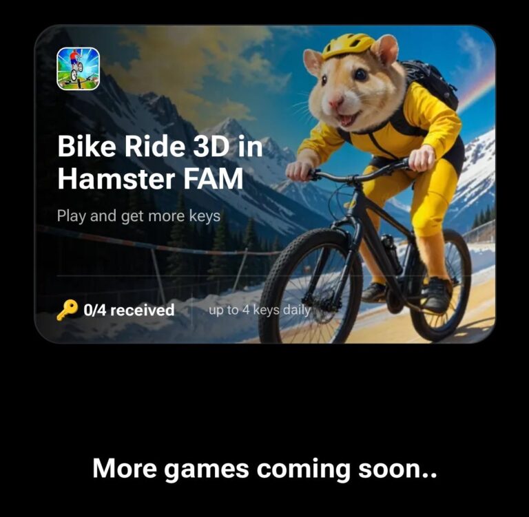 Bike Ride 3D Hamster Code August 3